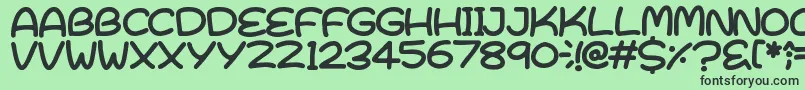 BrightEarly Font – Black Fonts on Green Background