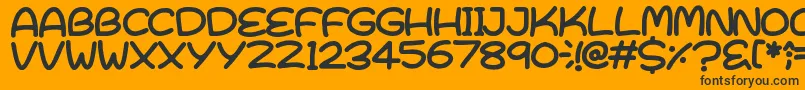 BrightEarly Font – Black Fonts on Orange Background