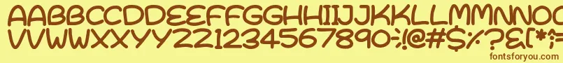 BrightEarly Font – Brown Fonts on Yellow Background