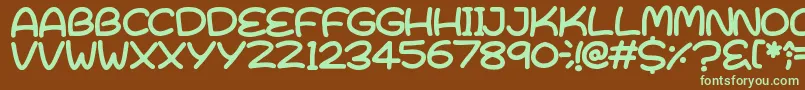 BrightEarly Font – Green Fonts on Brown Background