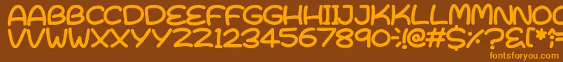 BrightEarly Font – Orange Fonts on Brown Background