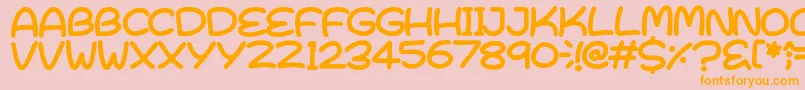 BrightEarly Font – Orange Fonts on Pink Background