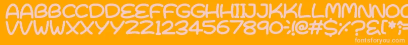 BrightEarly Font – Pink Fonts on Orange Background