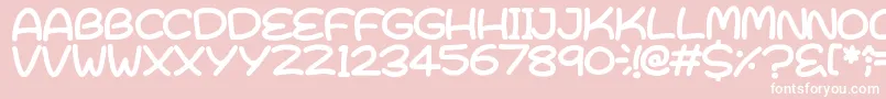 BrightEarly Font – White Fonts on Pink Background