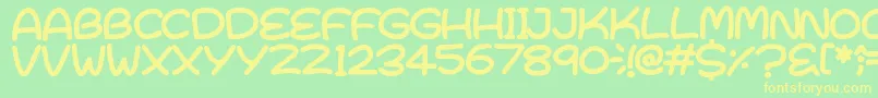 BrightEarly Font – Yellow Fonts on Green Background
