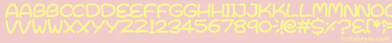 BrightEarly Font – Yellow Fonts on Pink Background
