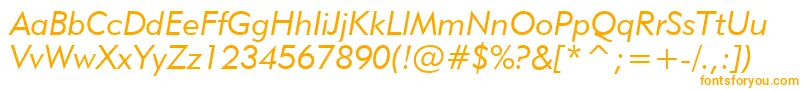 Geometric415LiteItalicBt-fontti – oranssit fontit