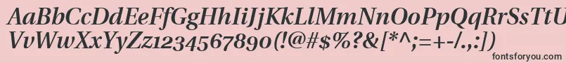 UtopiaSemiboldItalicWithOldstyleFigures Font – Black Fonts on Pink Background