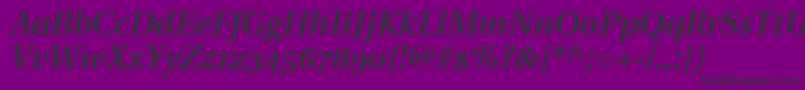 UtopiaSemiboldItalicWithOldstyleFigures Font – Black Fonts on Purple Background