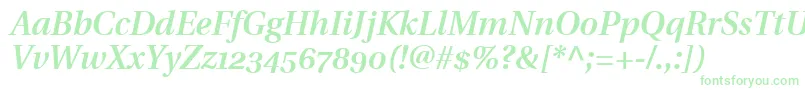 UtopiaSemiboldItalicWithOldstyleFigures-Schriftart – Grüne Schriften
