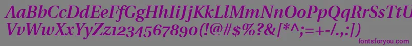 UtopiaSemiboldItalicWithOldstyleFigures Font – Purple Fonts on Gray Background