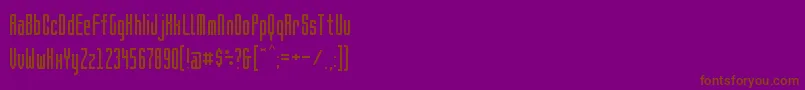 BrightontwoSansNbp-Schriftart – Braune Schriften auf violettem Hintergrund