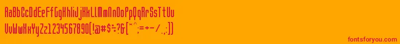 BrightontwoSansNbp-Schriftart – Rote Schriften auf orangefarbenem Hintergrund