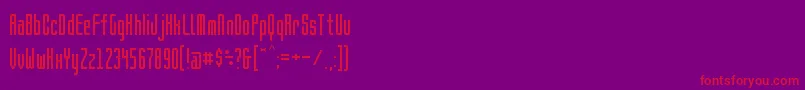 BrightontwoSansNbp-Schriftart – Rote Schriften auf violettem Hintergrund