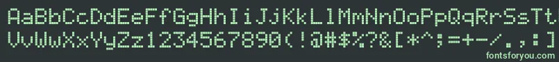 フォントAlphasmart3000 – 黒い背景に緑の文字