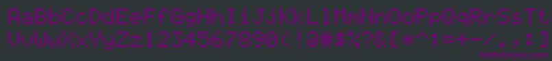 Шрифт Alphasmart3000 – фиолетовые шрифты на чёрном фоне