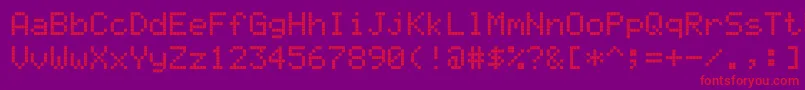 Alphasmart3000 Font – Red Fonts on Purple Background