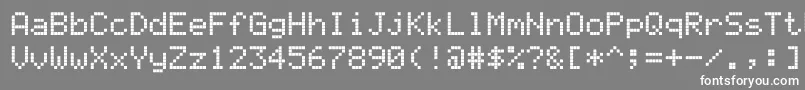 Alphasmart3000 Font – White Fonts on Gray Background