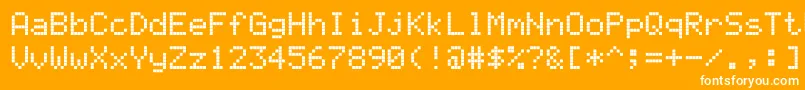 Alphasmart3000 Font – White Fonts on Orange Background