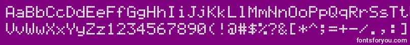 Alphasmart3000 Font – White Fonts on Purple Background