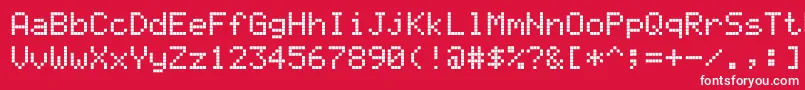 Alphasmart3000 Font – White Fonts on Red Background