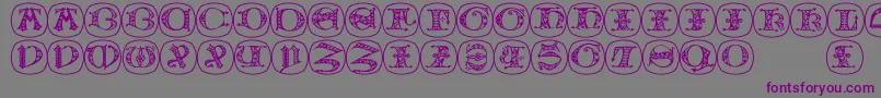 Uncialbuttonsb Font – Purple Fonts on Gray Background