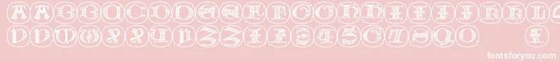 Uncialbuttonsb Font – White Fonts on Pink Background