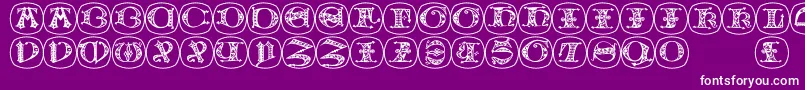 Uncialbuttonsb Font – White Fonts on Purple Background