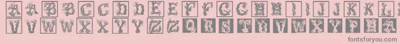 Treelike Font – Gray Fonts on Pink Background
