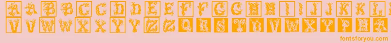 Treelike Font – Orange Fonts on Pink Background