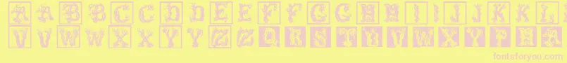 Treelike Font – Pink Fonts on Yellow Background