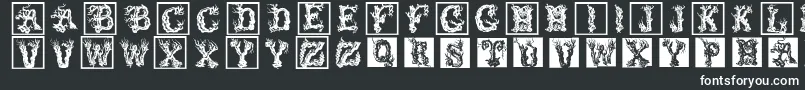 Treelike Font – White Fonts on Black Background