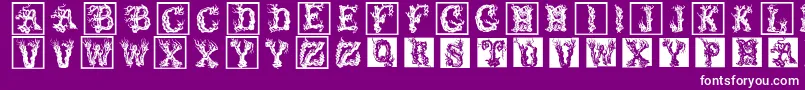 Treelike Font – White Fonts on Purple Background