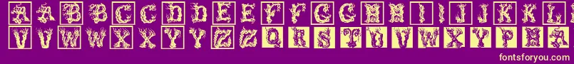 Treelike Font – Yellow Fonts on Purple Background