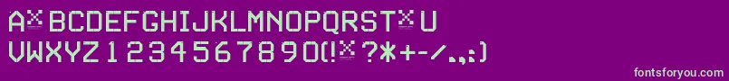 Шрифт TseriesC – зелёные шрифты на фиолетовом фоне
