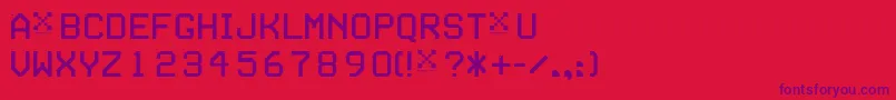 TseriesC-Schriftart – Violette Schriften auf rotem Hintergrund