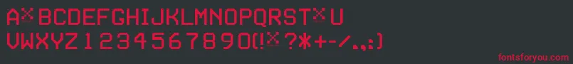 Шрифт TseriesC – красные шрифты на чёрном фоне