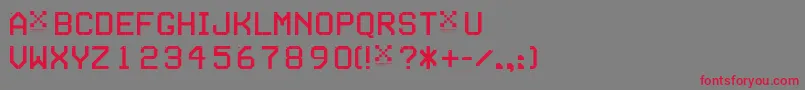 TseriesC Font – Red Fonts on Gray Background