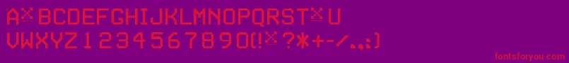 TseriesC Font – Red Fonts on Purple Background