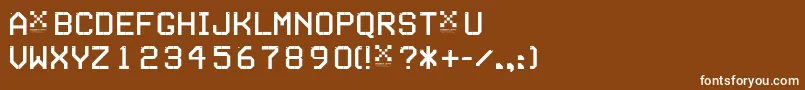 Шрифт TseriesC – белые шрифты на коричневом фоне