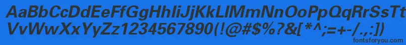NovaSsiBoldItalic Font – Black Fonts on Blue Background
