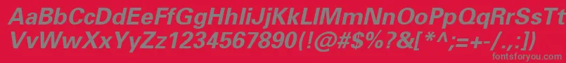 NovaSsiBoldItalic Font – Gray Fonts on Red Background
