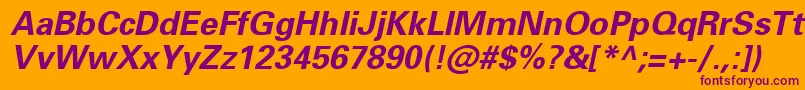 NovaSsiBoldItalic Font – Purple Fonts on Orange Background