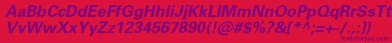 NovaSsiBoldItalic Font – Purple Fonts on Red Background