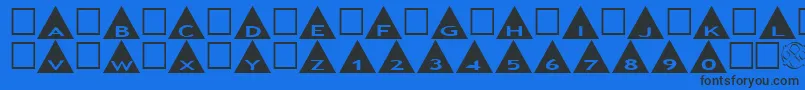 AlphashapesTriangles Font – Black Fonts on Blue Background