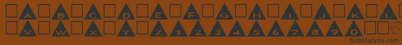 AlphashapesTriangles Font – Black Fonts on Brown Background
