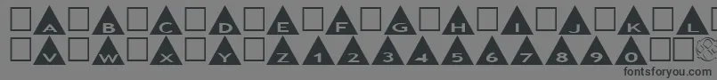 AlphashapesTriangles Font – Black Fonts on Gray Background