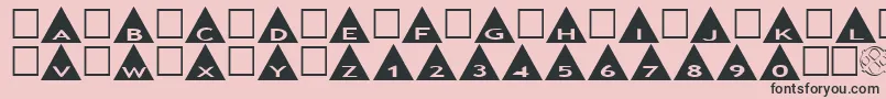 AlphashapesTriangles Font – Black Fonts on Pink Background