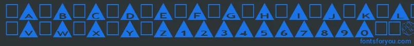 AlphashapesTriangles Font – Blue Fonts on Black Background