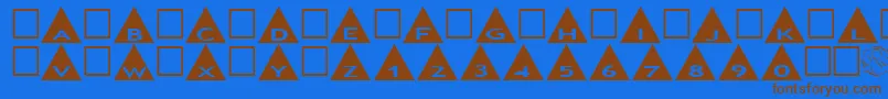 AlphashapesTriangles Font – Brown Fonts on Blue Background